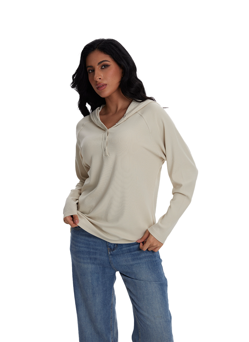 Jeanswest Jeanswest CloudSoft Aussie Comfort Hoodie Henley S6A-62-271006