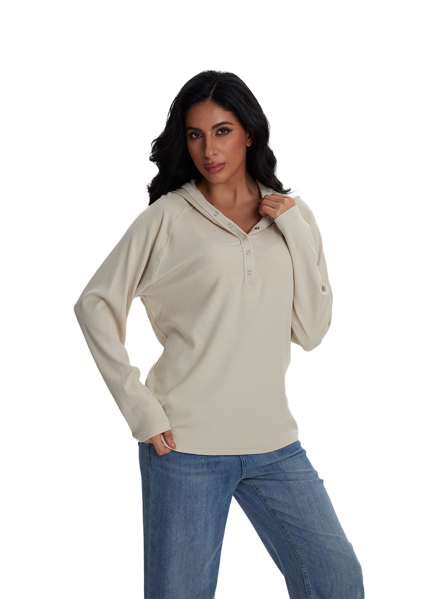 Jeanswest Jeanswest CloudSoft Aussie Comfort Hoodie Henley S6A-62-271006