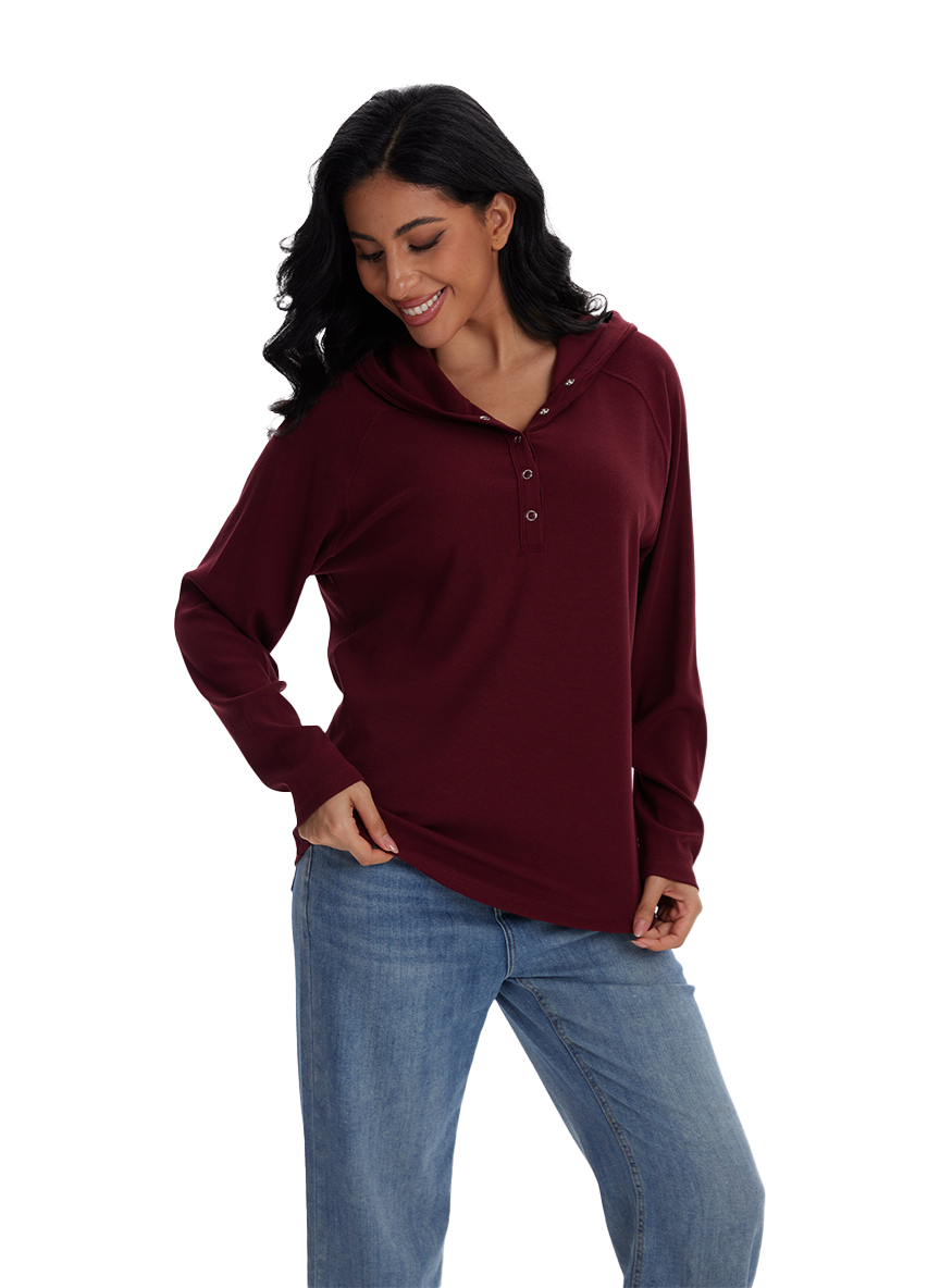 Jeanswest Jeanswest CloudSoft Aussie Comfort Hoodie Henley S6A-62-271006