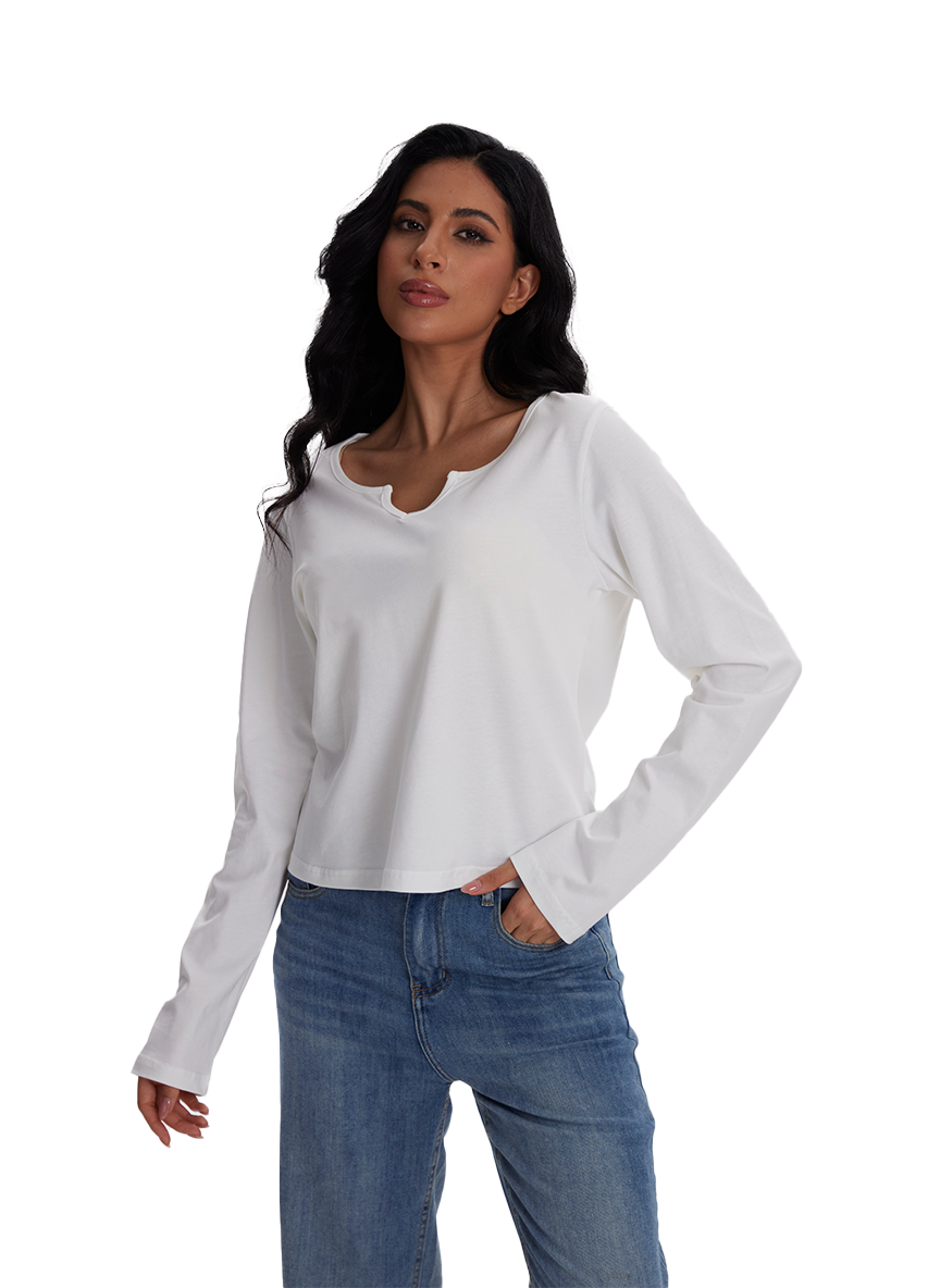 Jeanswest Jeanswest Aussie Chic V-Neck Long Sleeve Tee S6A-53-271006
