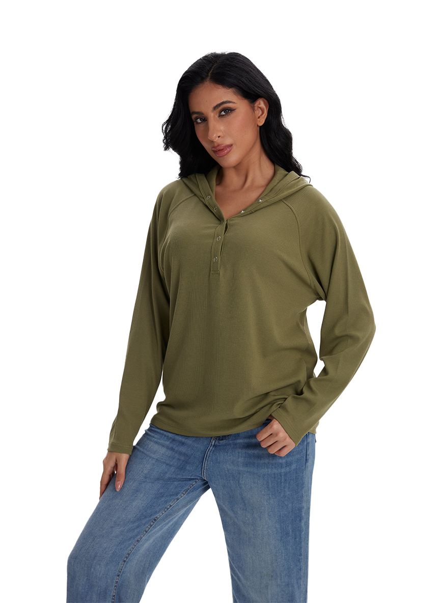 Jeanswest Jeanswest CloudSoft Aussie Comfort Hoodie Henley S6A-62-271006