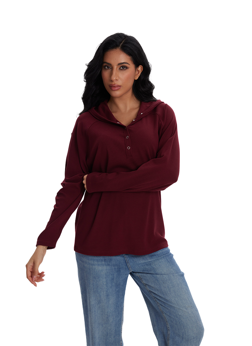 Jeanswest Jeanswest CloudSoft Aussie Comfort Hoodie Henley S6A-62-271006