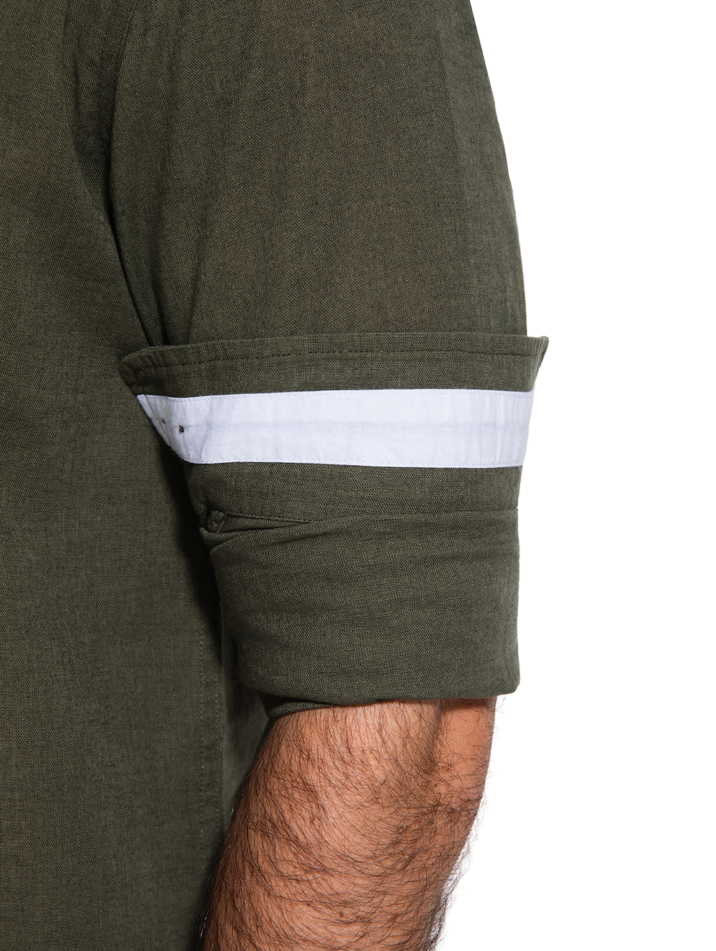 Jeanswest Men's Linen Cotton Blend Shirt |MSI-18331 Long Sleeve Button Down |Ivy Green | Casual Office | 70% Cotton 30% Linen |
