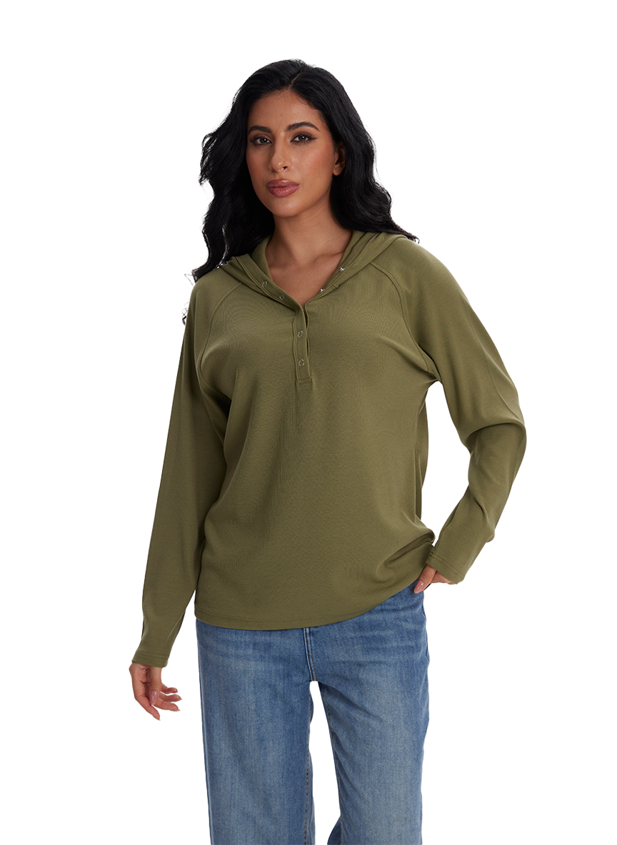 Jeanswest Jeanswest CloudSoft Aussie Comfort Hoodie Henley S6A-62-271006