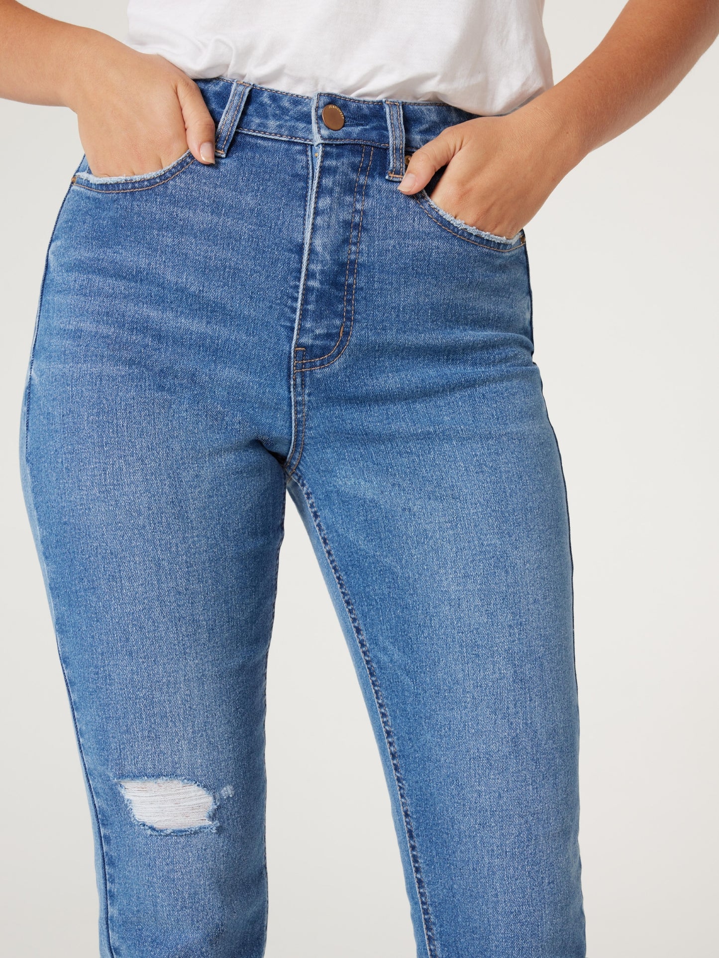 Sienna High Waisted Slim Straight Jeans