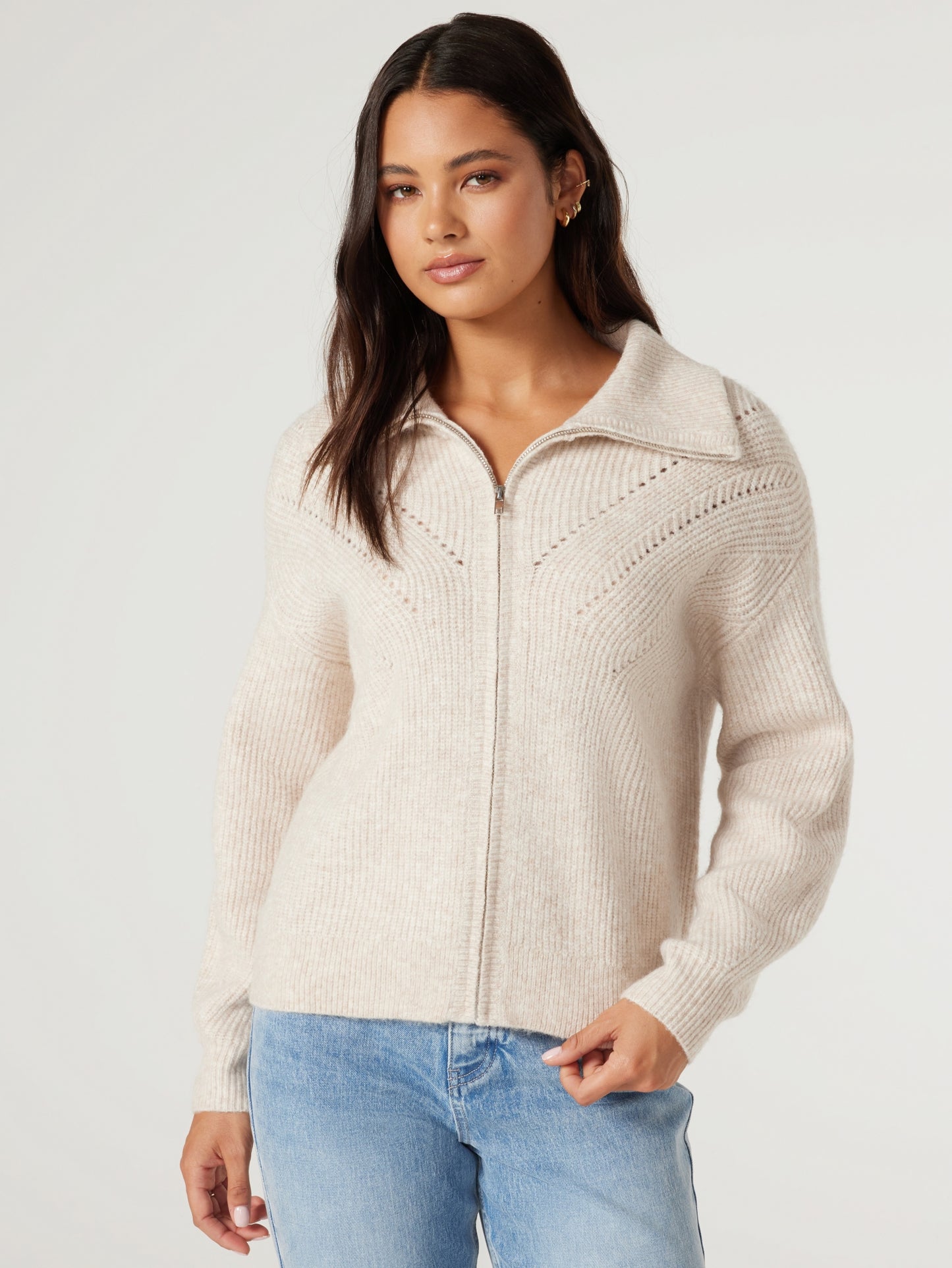 Fran Double Zip Cardigan
