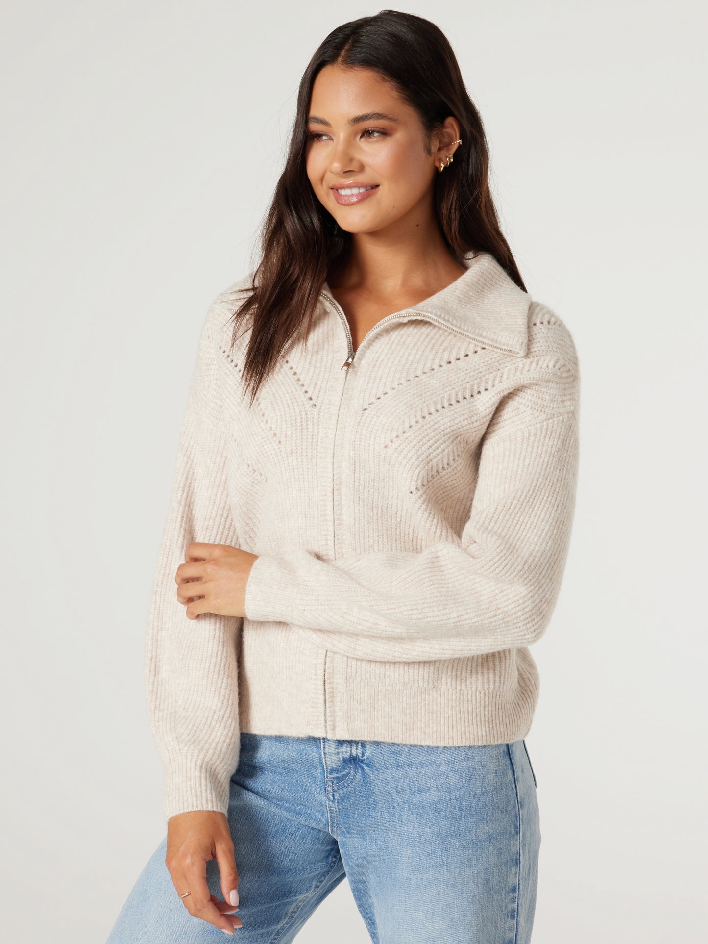 Fran Double Zip Cardigan