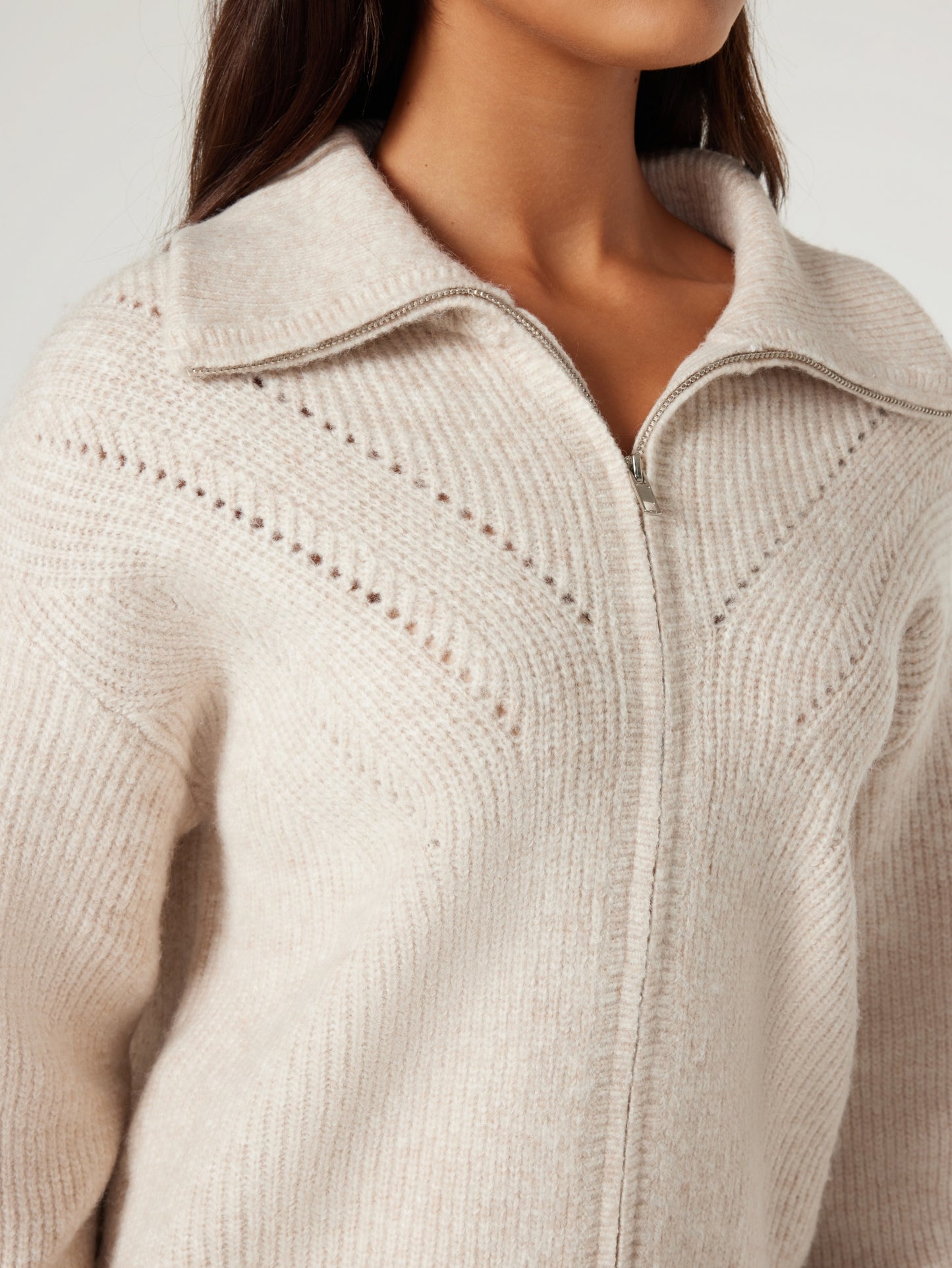 Fran Double Zip Cardigan