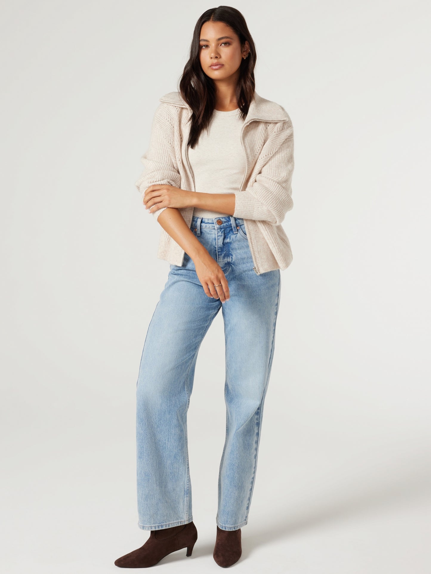 Fran Double Zip Cardigan