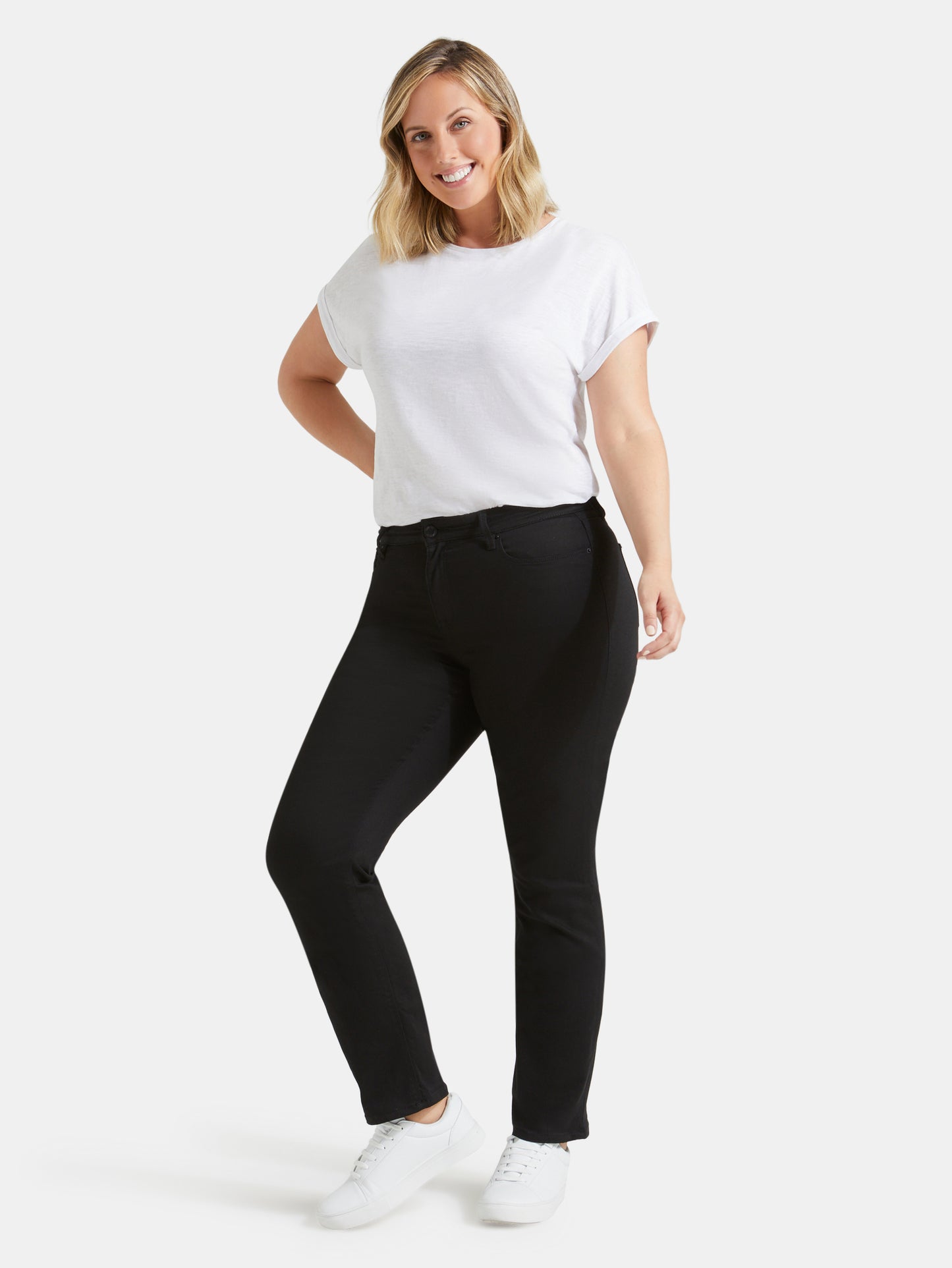Curve Slim Straight Jeans