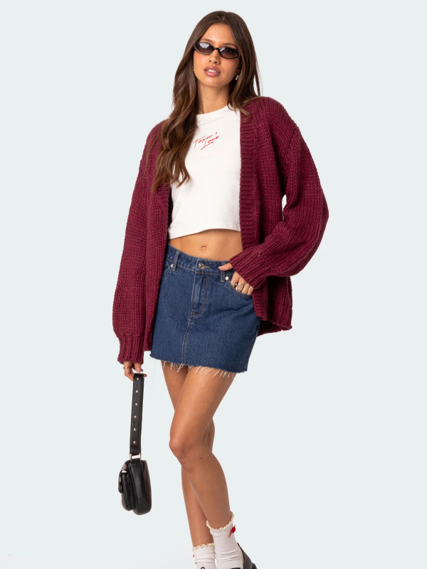 Y2K Mid Low Rise Corduroy A Line Mini Skirt