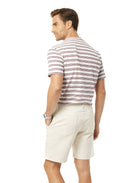 Jeanswest Men's Shorts 5 Pocket |MSO-12136-05/-01 Cotton Stretch Shorts | Light Sand Charcoal | Above Knee Length