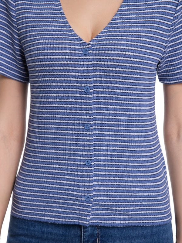 Women's Textured V-Neck Tee