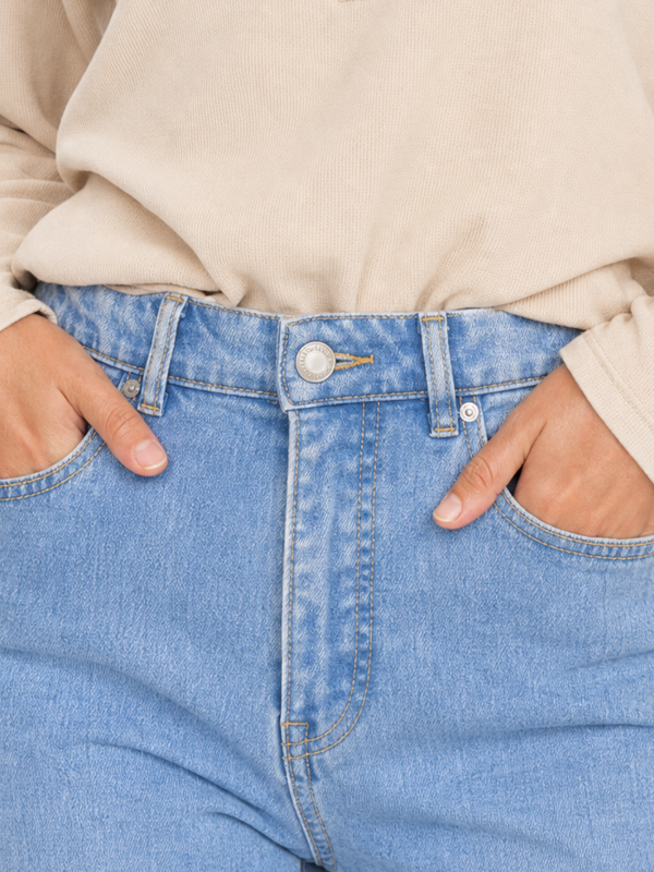 Women's High Striaght Relaxed Jeans