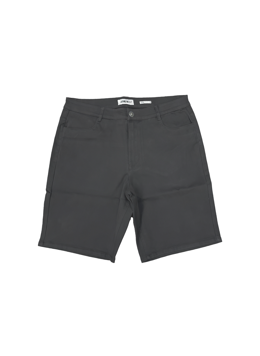 Jeanswest Men's Shorts 5 Pocket |MSO-12136-05/-01 Cotton Stretch Shorts | Light Sand Charcoal | Above Knee Length