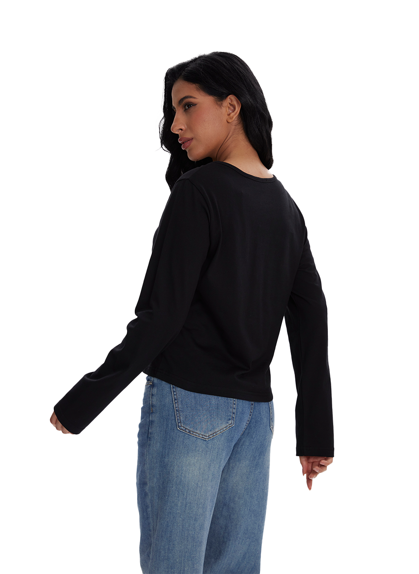 Jeanswest Jeanswest Aussie Chic V-Neck Long Sleeve Tee S6A-53-271006