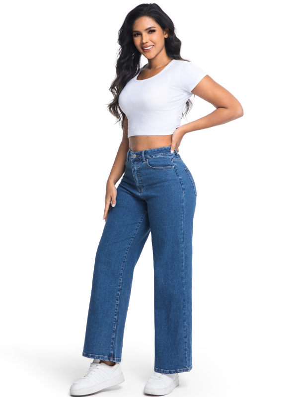 Women's High Striaght Relaxed Jeans