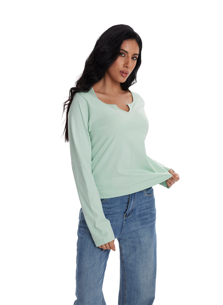 Jeanswest Jeanswest Aussie Chic V-Neck Long Sleeve Tee S6A-53-271006