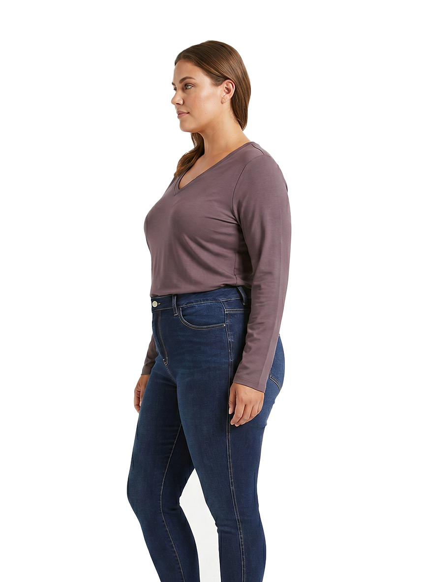 Jeanswest Jeanswest CloudSoft Aussie Luxe Modal V-Neck Long Sleeve Tee S6A-62-271011