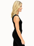 Jeanswest Women's Boatneck Tank Top | WTO-18360 96% Cotton Sleeveless | Smart Casual Basic | White Black Yellow |