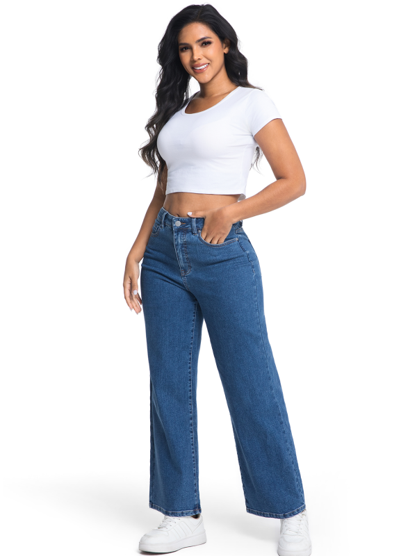 Women's High Striaght Relaxed Jeans