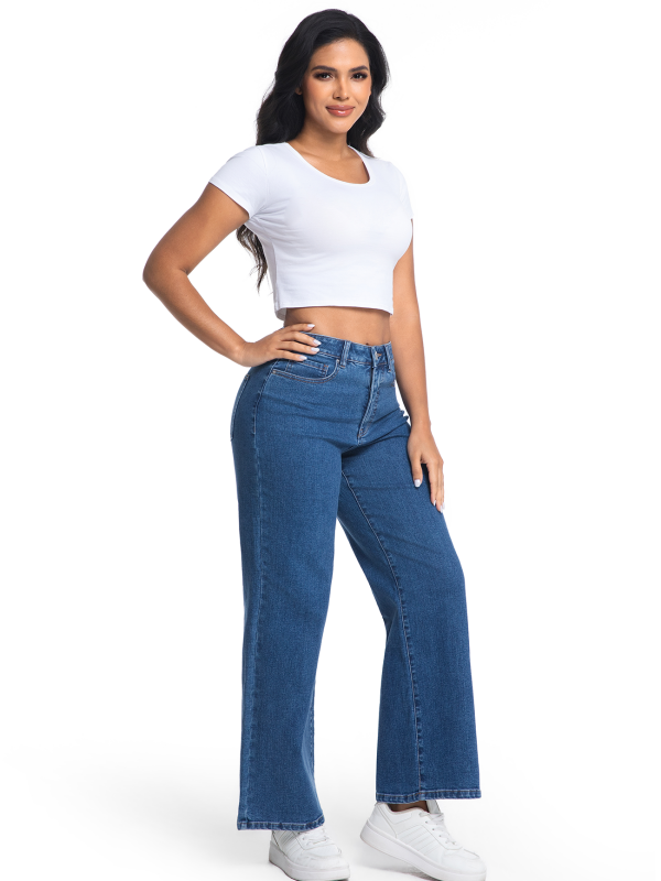 Women’s High Rise Straight Leg Relaxed Fit Jeans