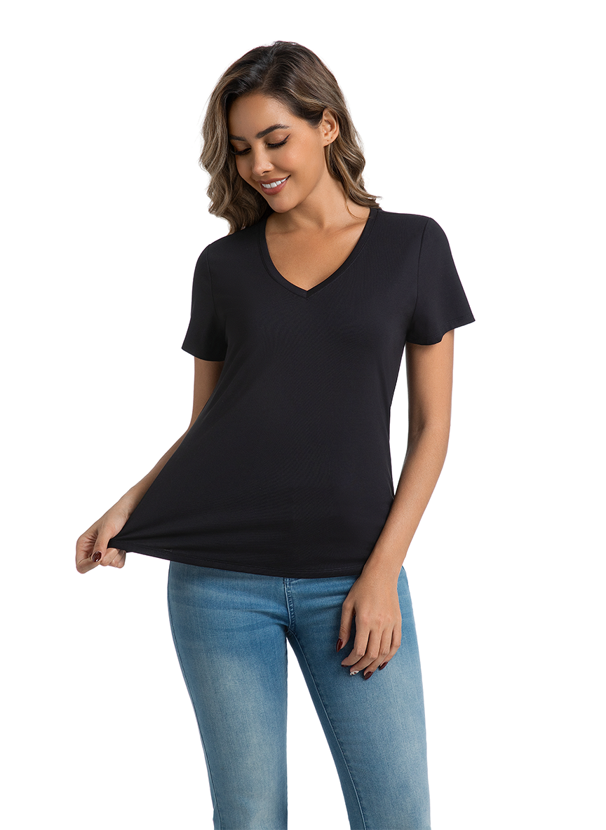 Jeanswest CloudSoft Women's V-Neck Tee All Year- Effortless Australian Elegance S6A-52-273024