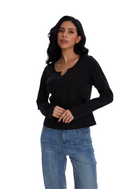 Jeanswest Jeanswest Aussie Chic V-Neck Long Sleeve Tee S6A-53-271006