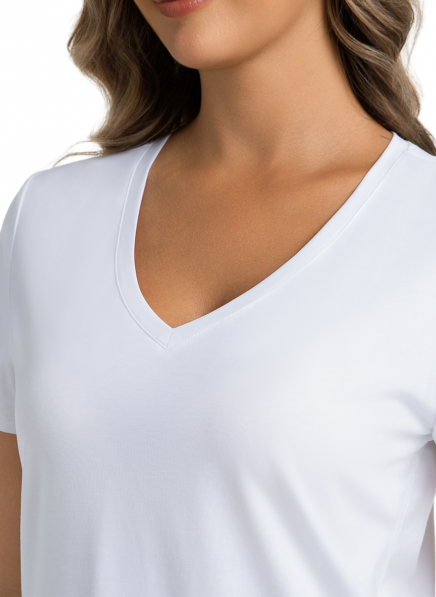 Jeanswest CloudSoft Women's V-Neck Tee All Year- Effortless Australian Elegance S6A-52-273024
