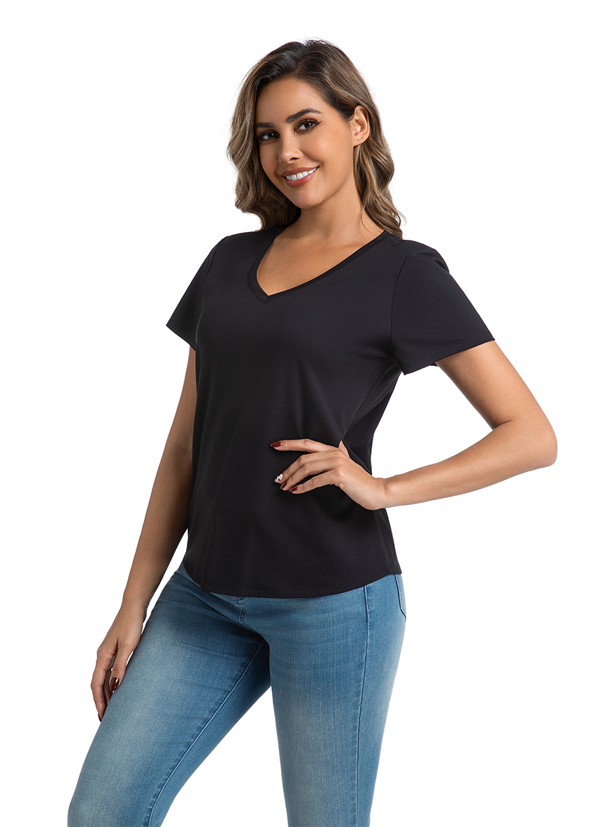 Jeanswest CloudSoft Women's V-Neck Tee All Year- Effortless Australian Elegance S6A-52-273024