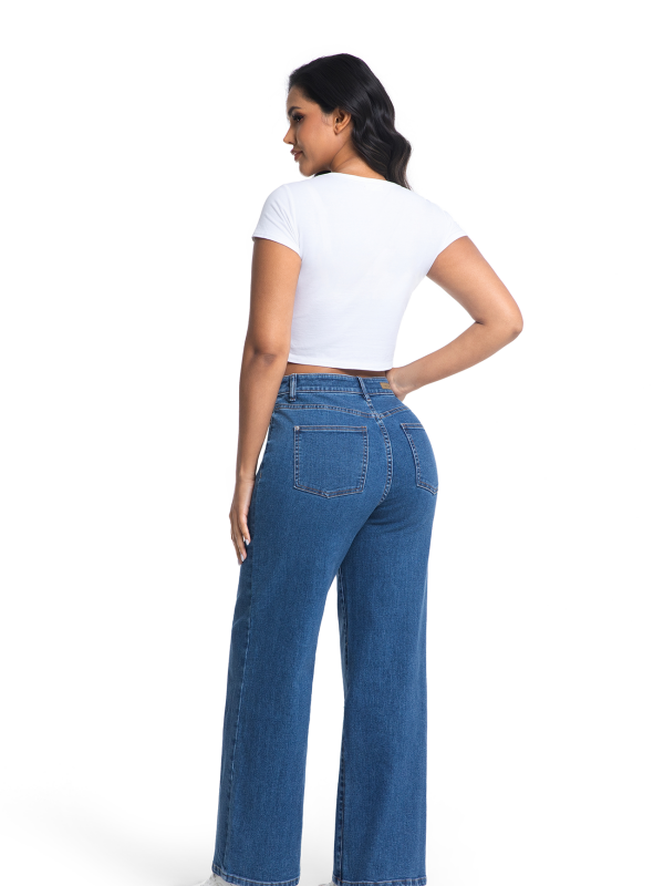 Women's High Striaght Relaxed Jeans
