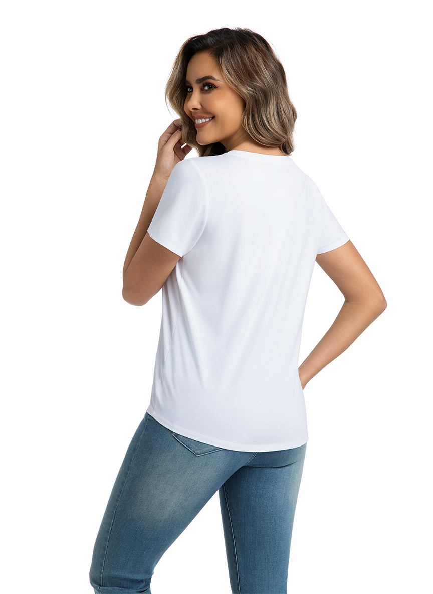 Jeanswest CloudSoft Women's V-Neck Tee All Year- Effortless Australian Elegance S6A-52-273024