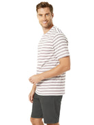 Jeanswest Men's Shorts 5 Pocket |MSO-12136-05/-01 Cotton Stretch Shorts | Light Sand Charcoal | Above Knee Length