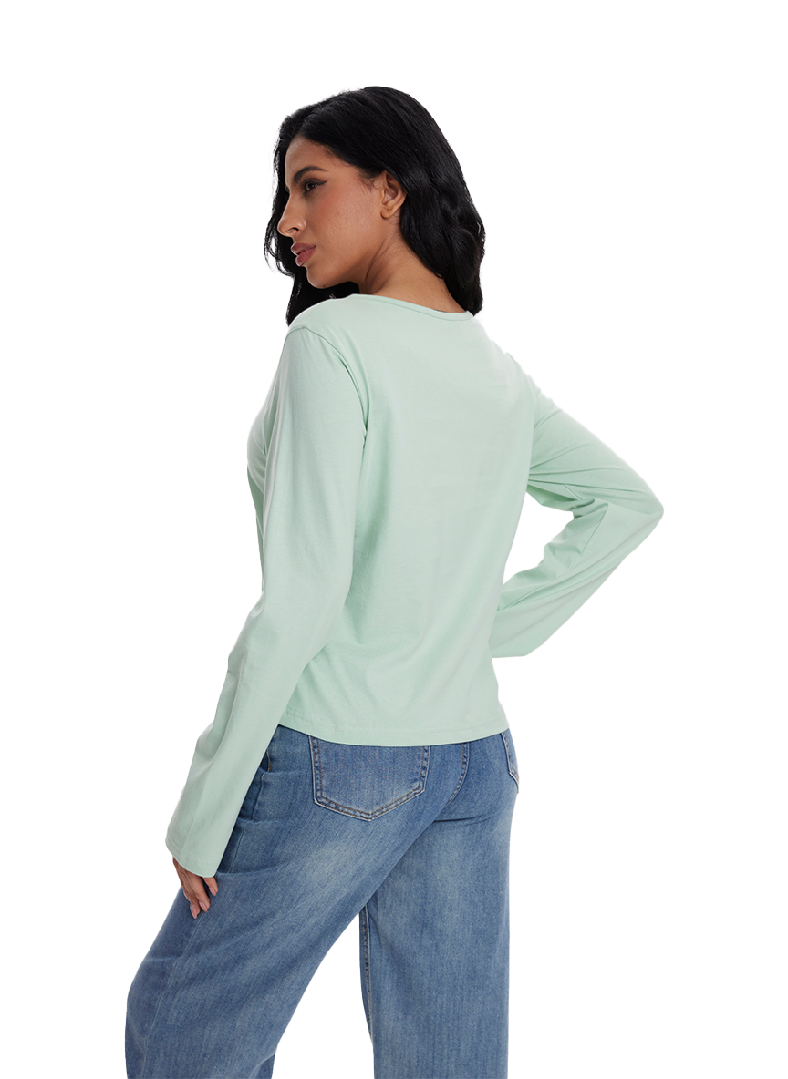 Jeanswest Jeanswest Aussie Chic V-Neck Long Sleeve Tee S6A-53-271006
