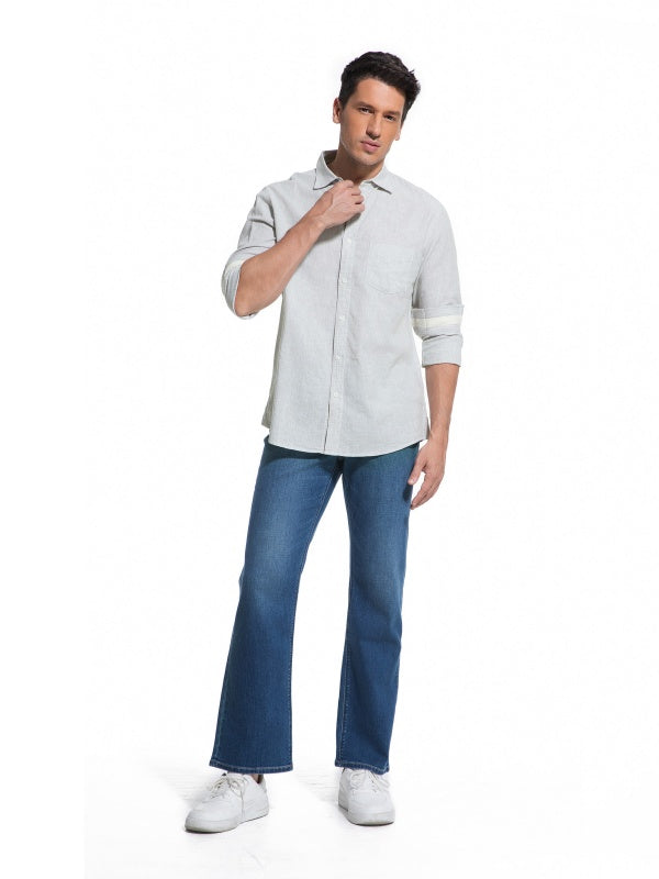 Men's Striped Linen Cotton Shirt