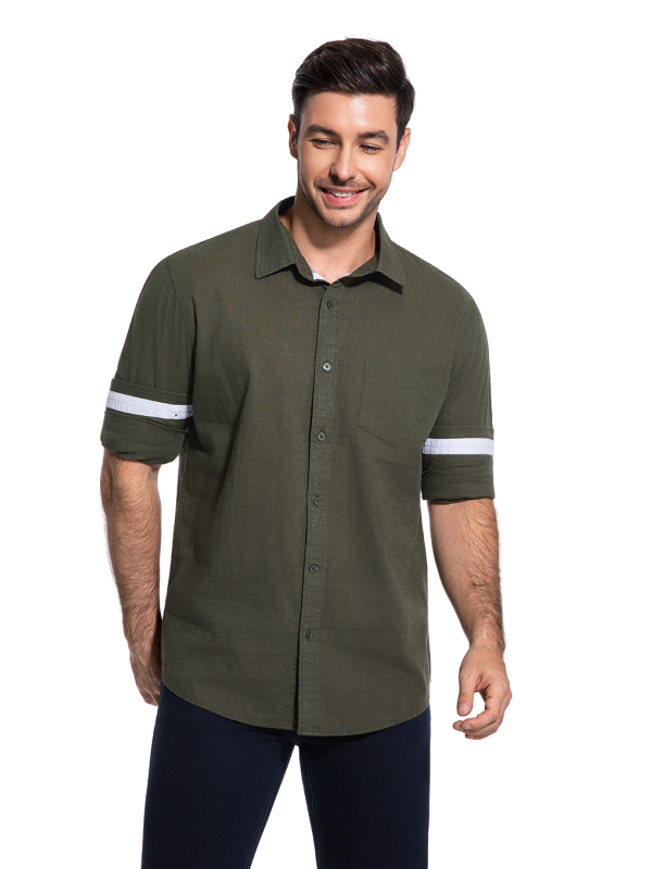 Men's Linen Cotton Blend Shirt