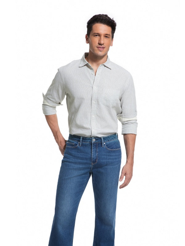 Men's Striped Linen Cotton Shirt