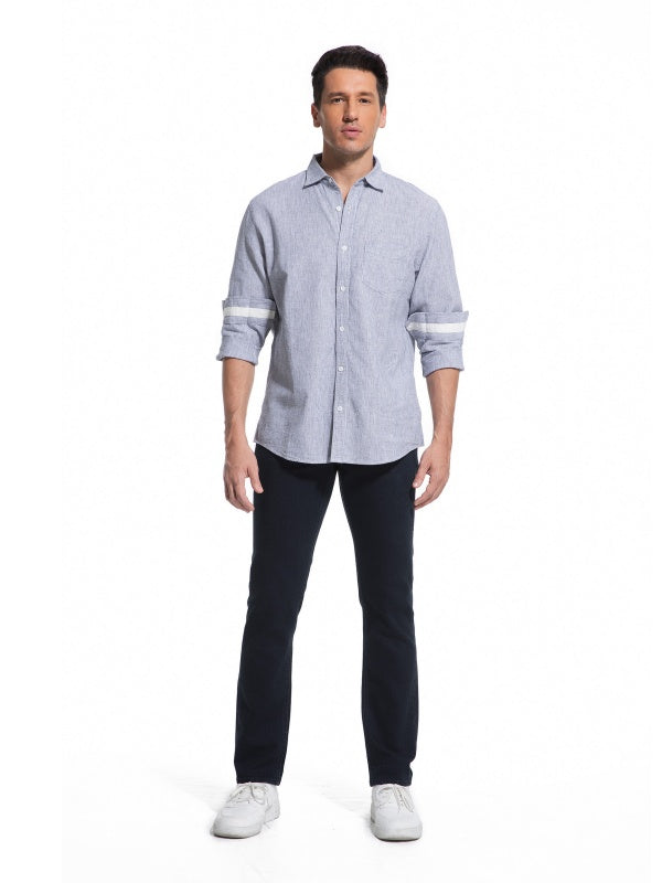 Men's Striped Linen Cotton Shirt