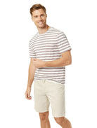 Jeanswest Men's Shorts 5 Pocket |MSO-12136-05/-01 Cotton Stretch Shorts | Light Sand Charcoal | Above Knee Length