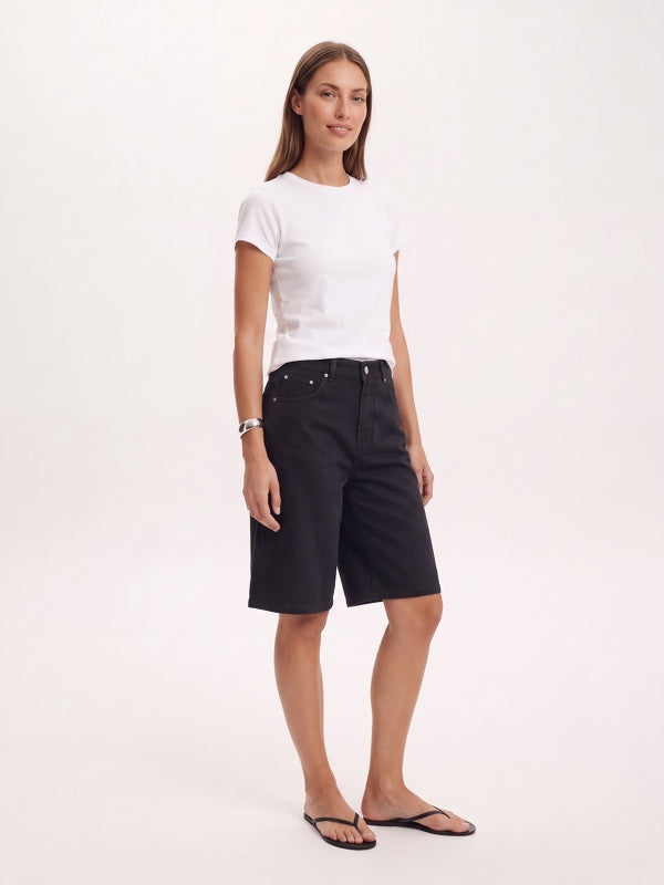 Women's Loose Straight-Leg Denim Shorts
