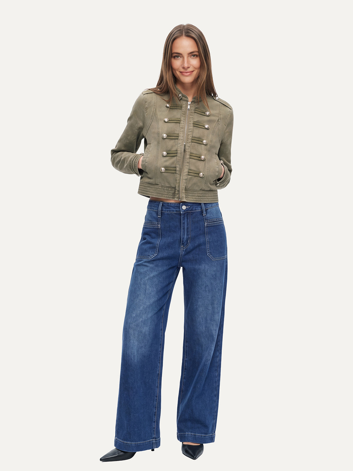 Vintage Stretch Wide Leg Jeans
