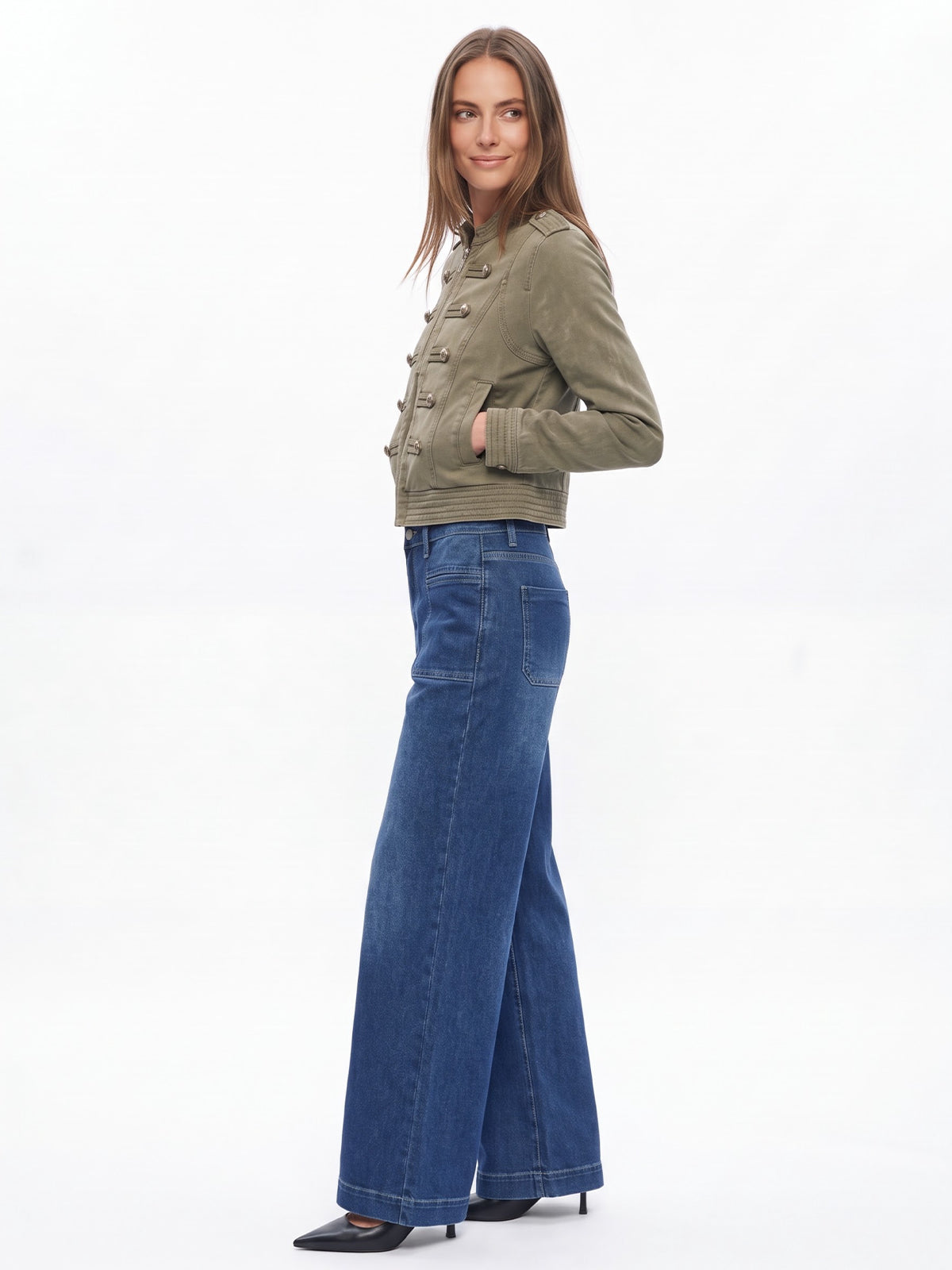 Vintage Stretch Wide Leg Jeans