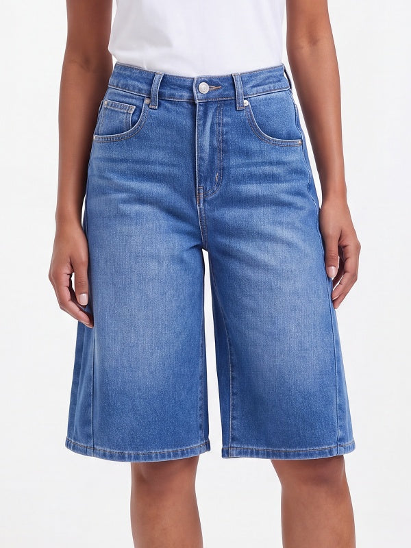 Women's Baggy Denim Bermuda Shorts