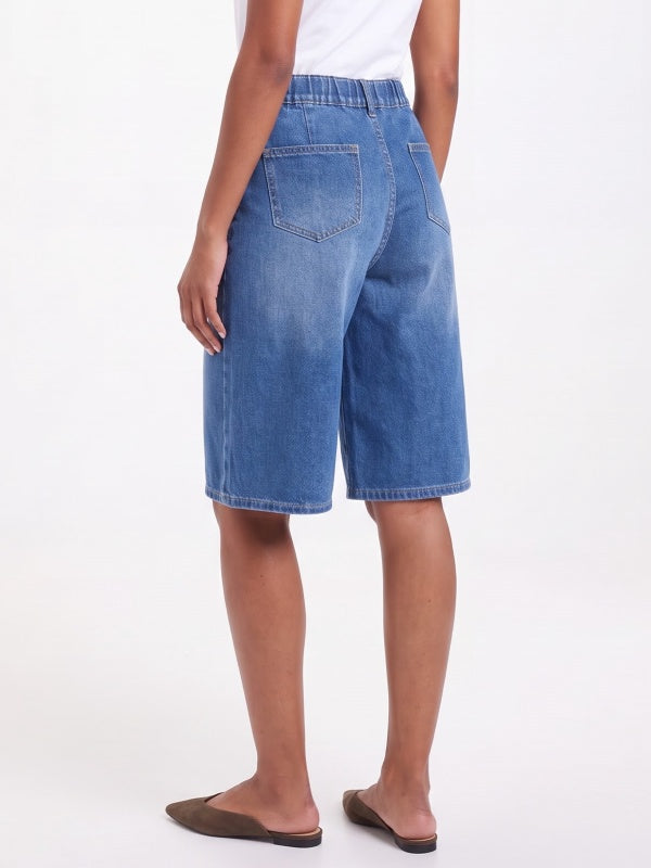 Women's Baggy Denim Bermuda Shorts