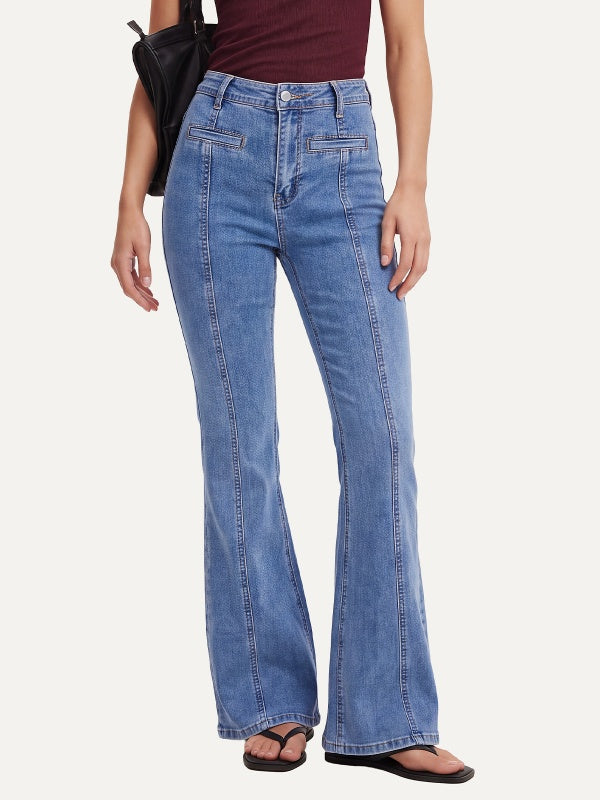 Women's Star-Patch Flare Jeans