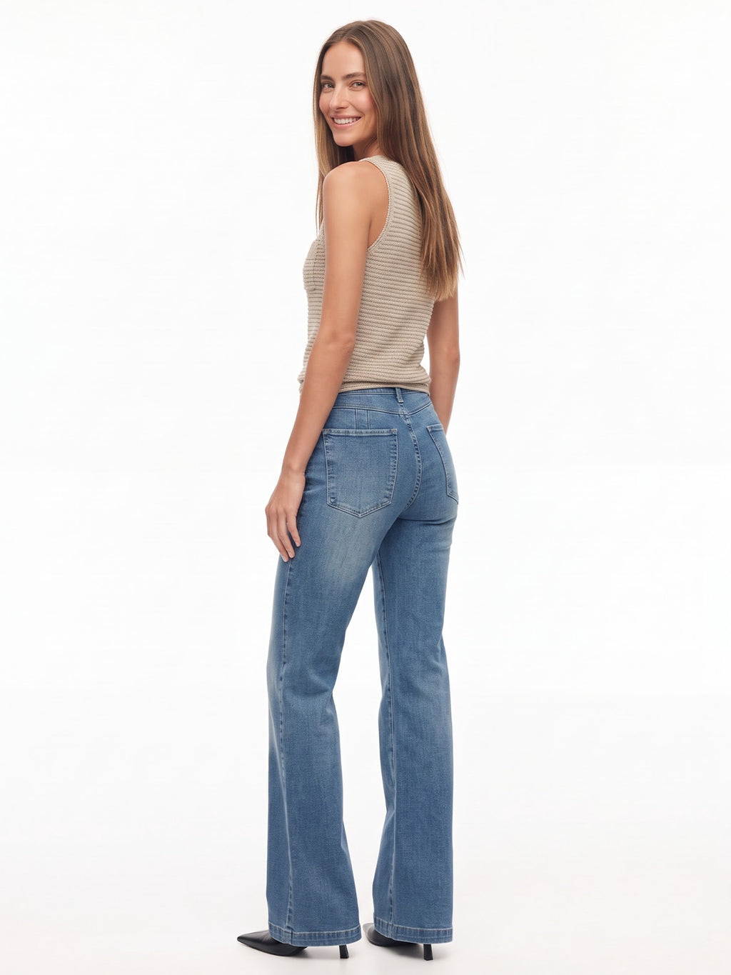 High Waisted Bootcut Jeans