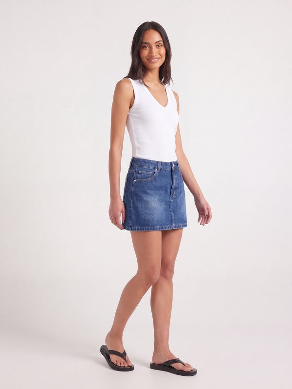 Women's Denim Mini Skort