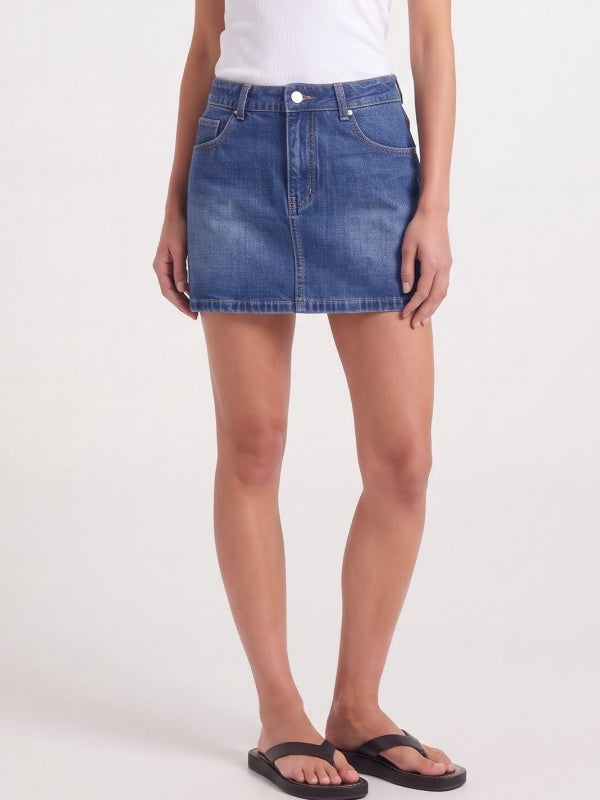 Women's Denim Mini Skort