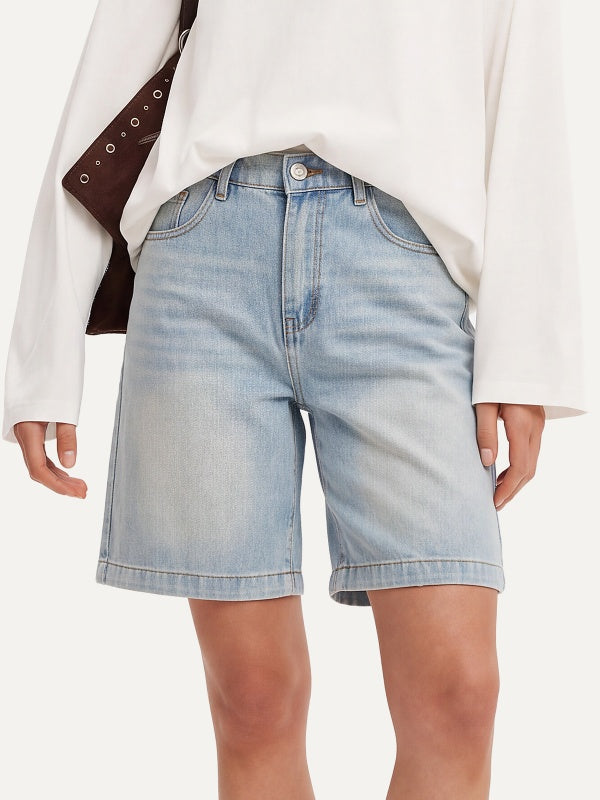Women's Wide-Leg Denim Shorts