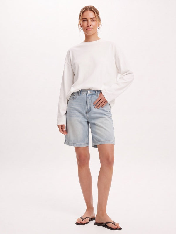 Women's Wide-Leg Denim Shorts